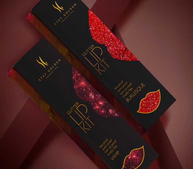 Glitter Lip Kit Stay Golden Cosmetics