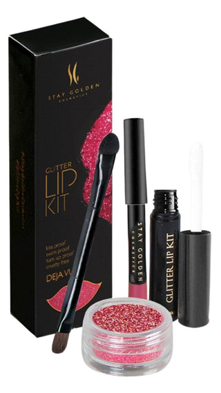 Deja Vu Glitter Lip Kit w/o Lip Liner - Stay Golden Cosmetics