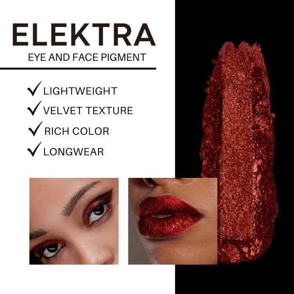 Elektra - Fiery Red Metallic Pigment - Stay Golden Cosmetics