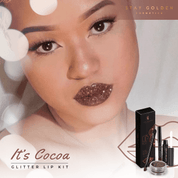 It's Cocoa Glitter Lip Kit without Lip Liner - Stay Golden Cosmetics