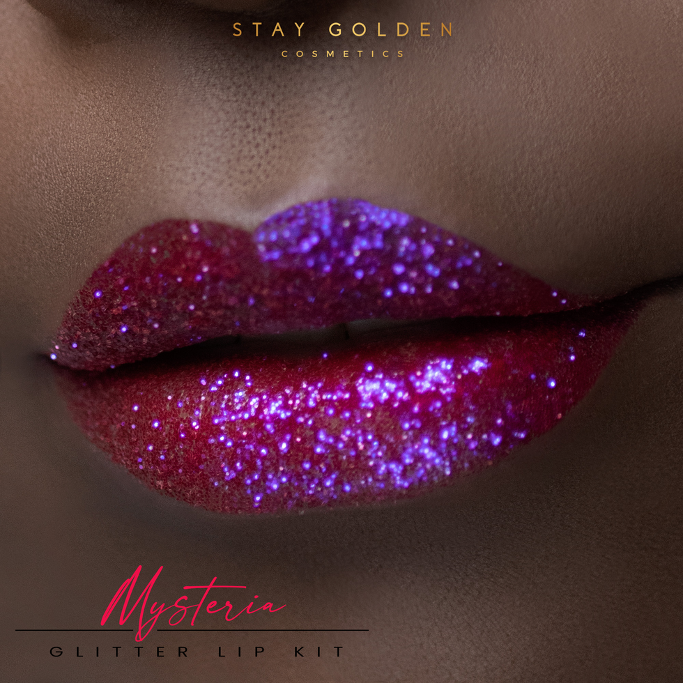Glitter Lip Kit By Stay Golden Cosmetics Mysteria Glitter Lip Kit 2.0 – Stay Golden Cosmetics