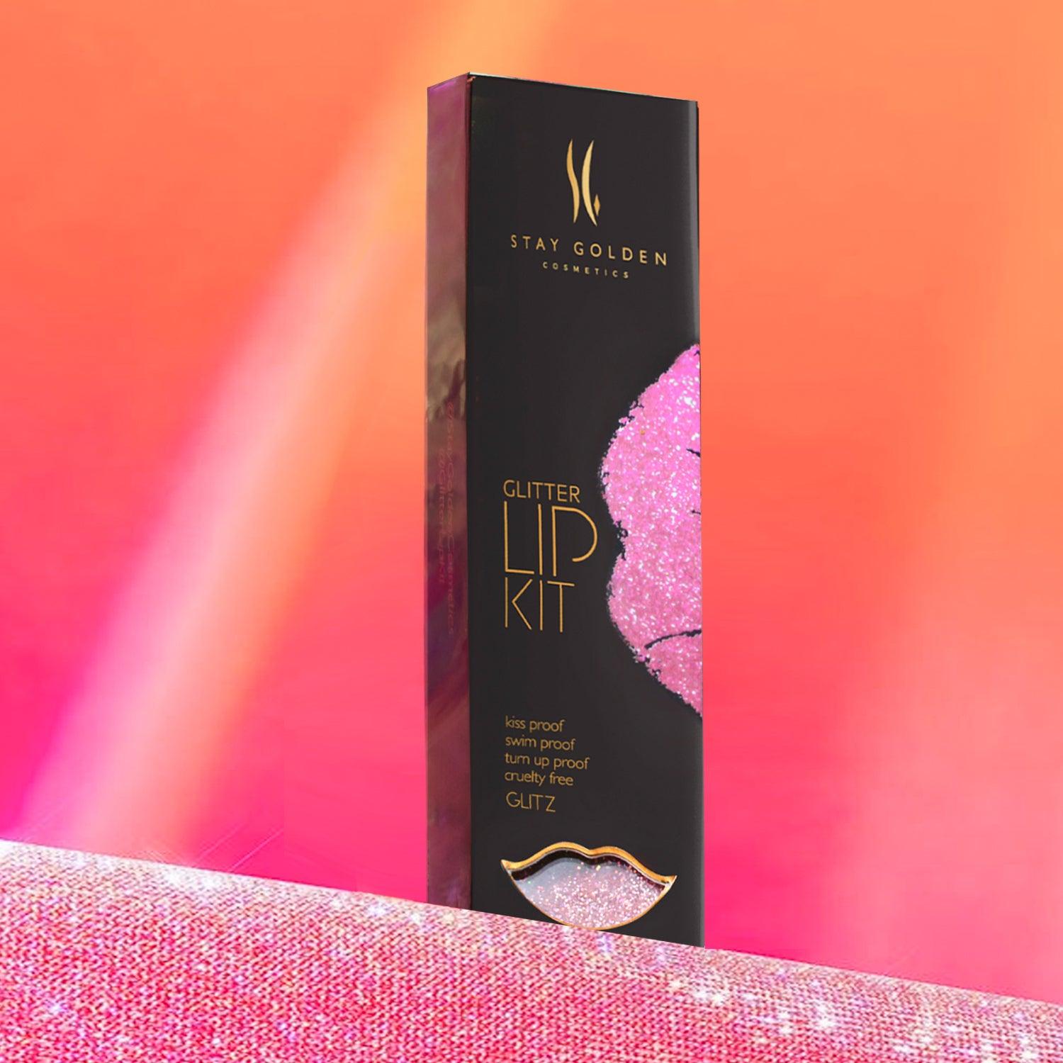Stay Golden Cosmetics Glitter Lip Kit Mini Lip Shimmering Capsule Lip Gloss